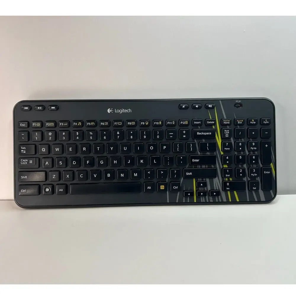 Logitech K360 Wireless Black/Yellow Keyboard w/ Unifying Receiver Free Shipping
